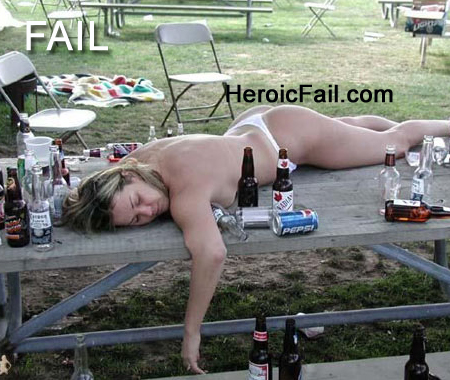 girl fail Drunk